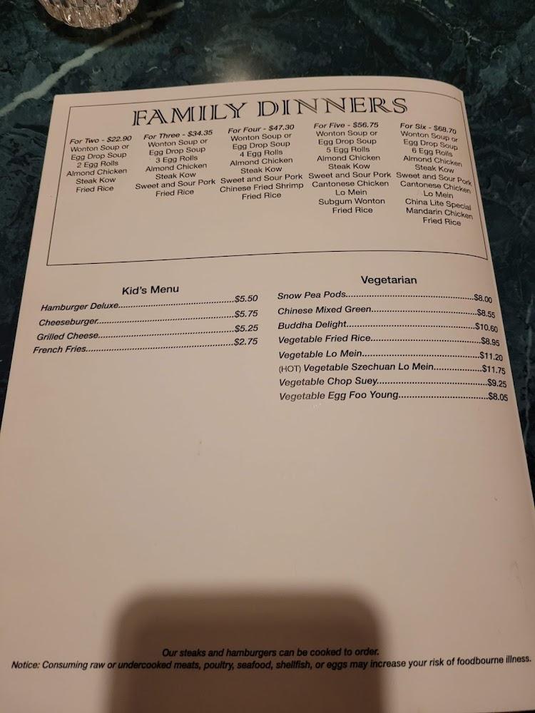 China Lite Restaurant Menu image 1